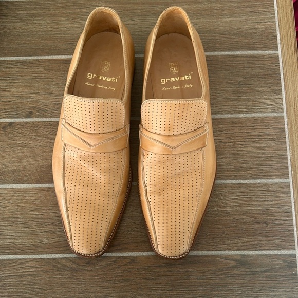 Men's Tan Leather Loafers